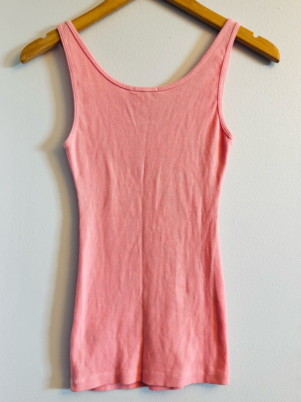 NWT Standard James Perse Ribbed Tank Size 0/XS‎ Pink Scoop Neck Cotton Quiet - Picture 5 of 7